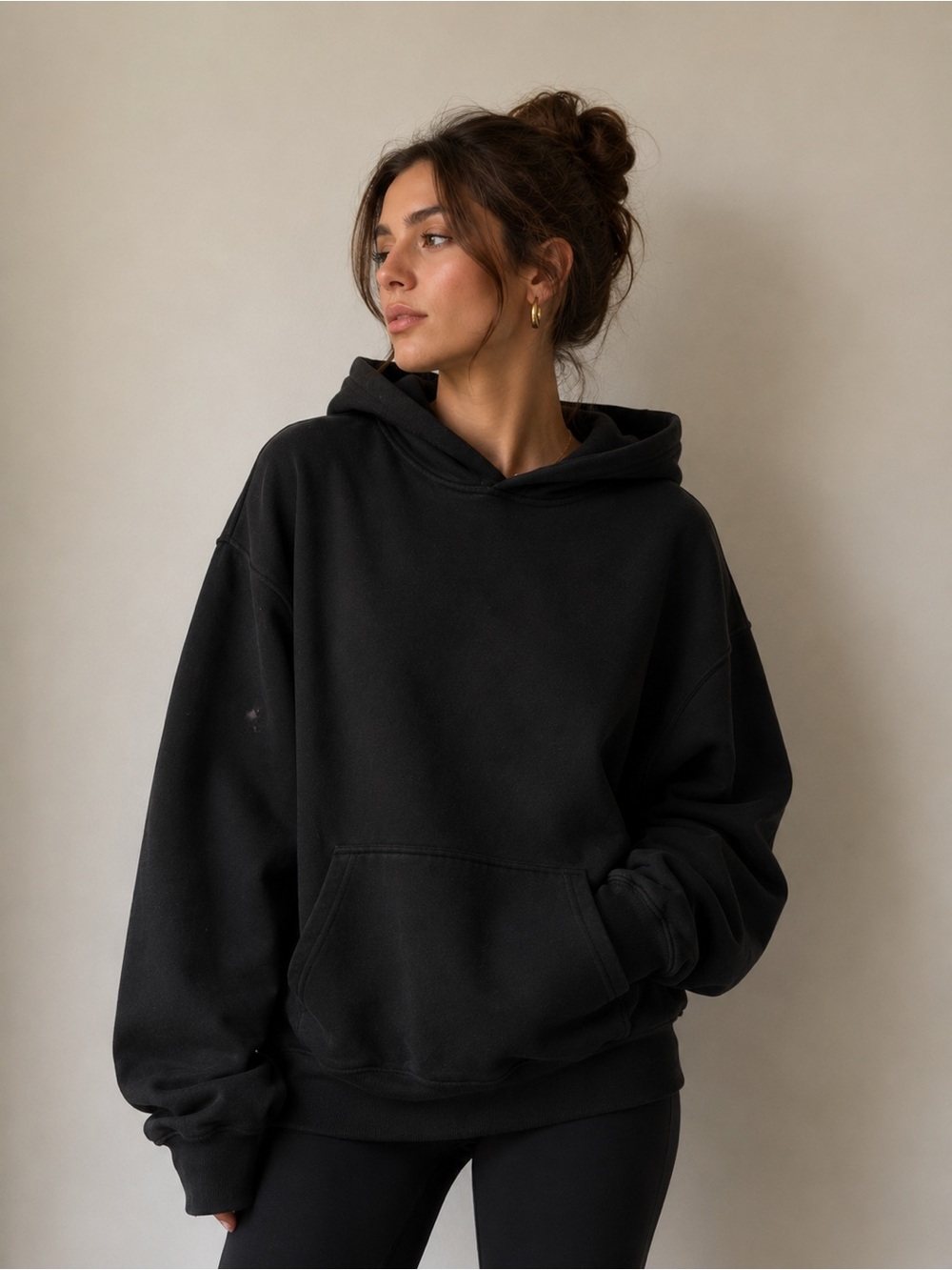 Ardene Black Oversized Hoodie Sweater